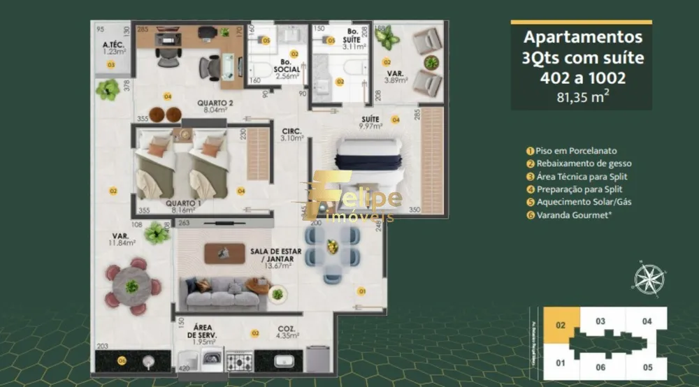Apartamento, 3 quartos, 81 m² - Foto 6