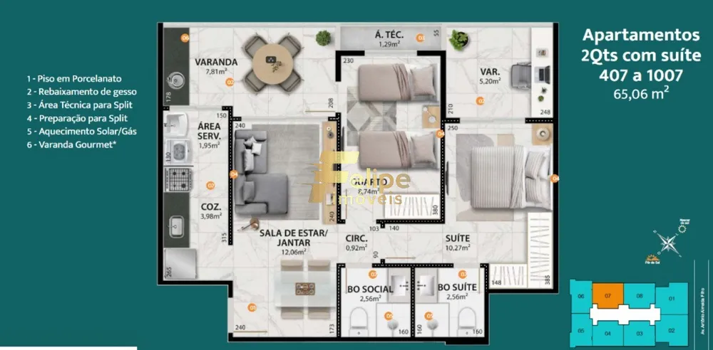 Apartamento, 2 quartos, 65 m² - Foto 3