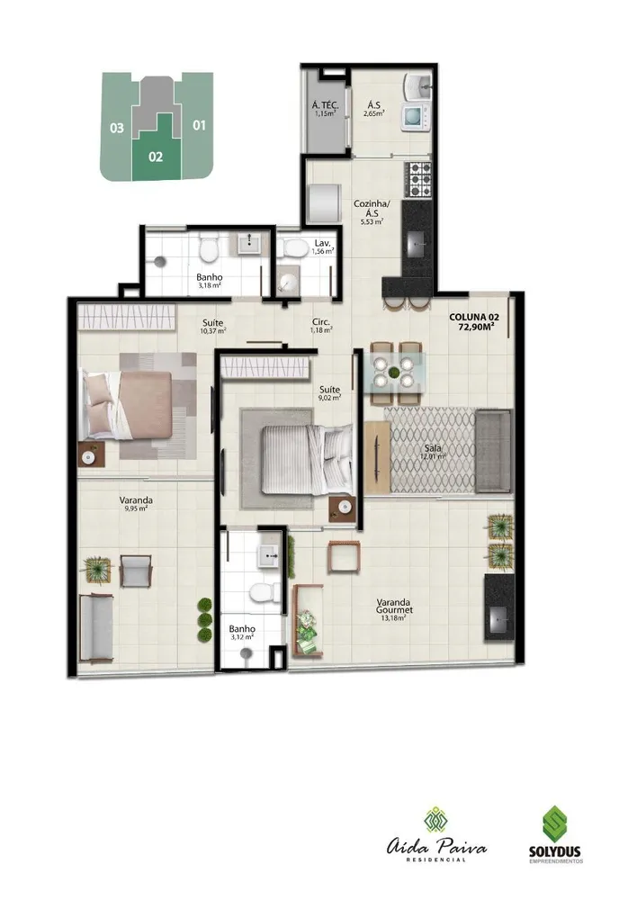 Apartamento, 3 quartos, 99 m² - Foto 10