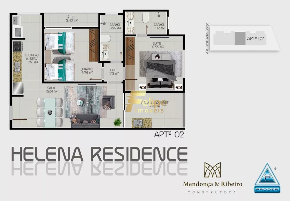 Apartamento, 2 quartos, 60 m² - Foto 3