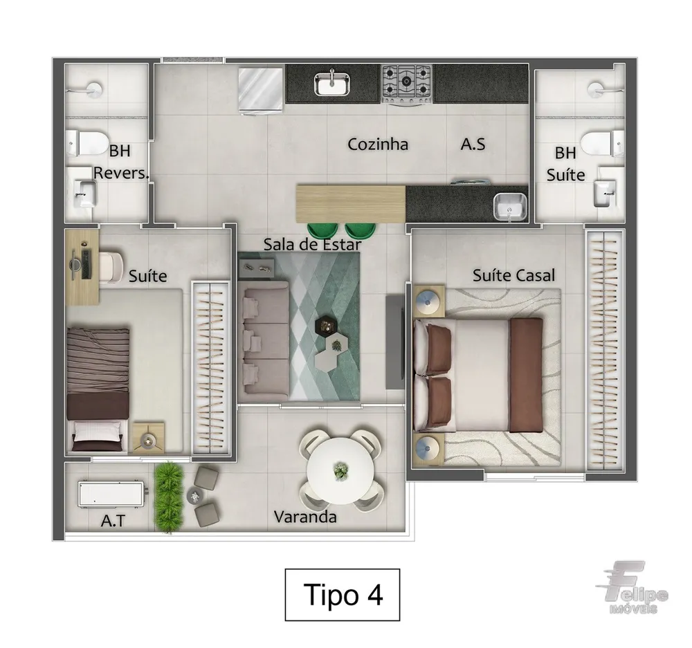Apartamento, 3 quartos, 77 m² - Foto 5