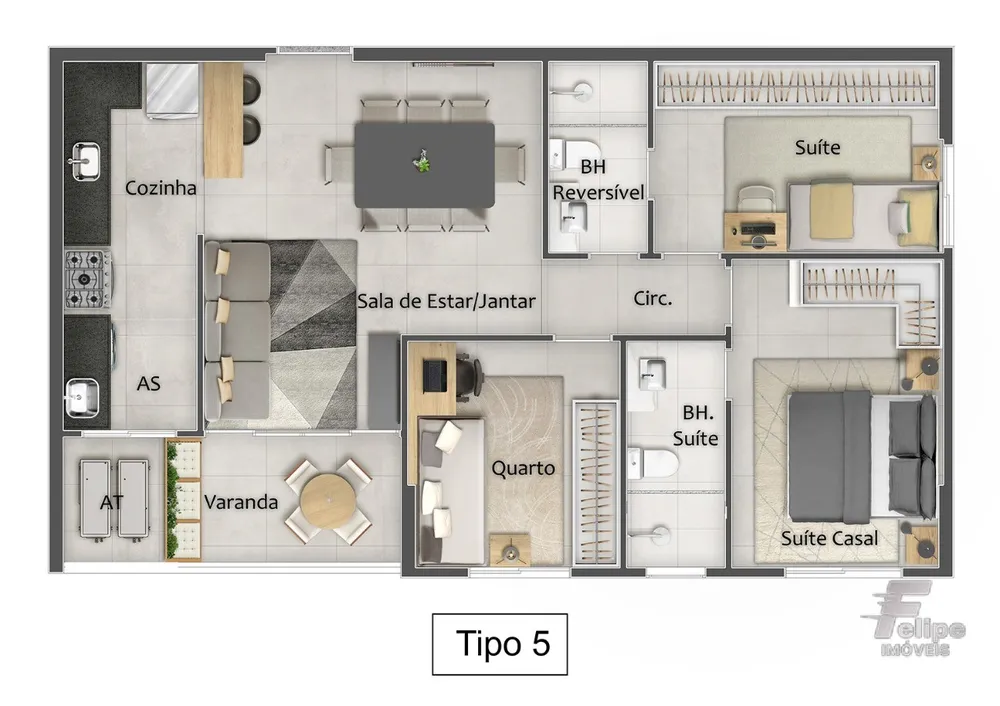 Apartamento, 3 quartos, 77 m² - Foto 7