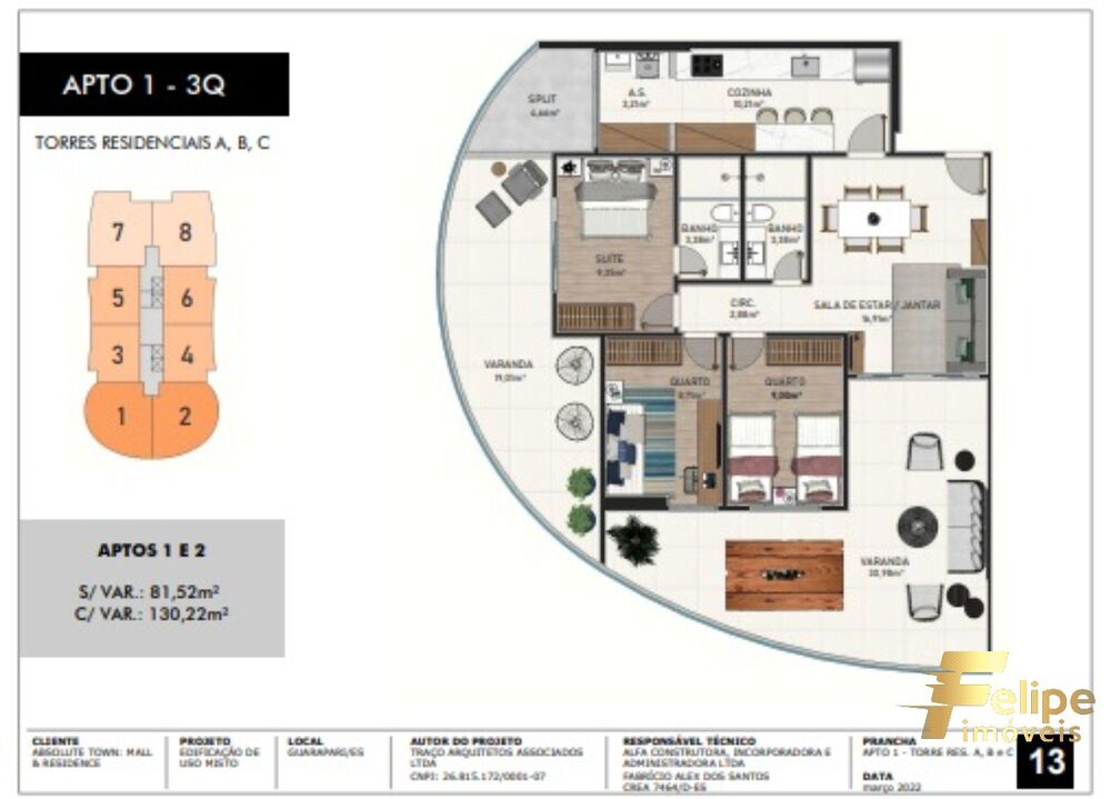Apartamento, 3 quartos, 130 m² - Foto 2