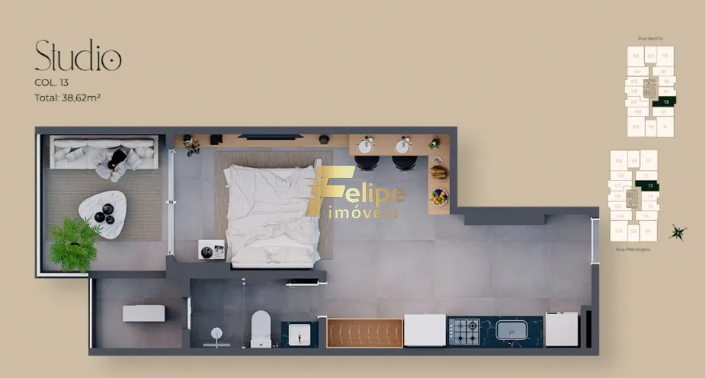 Apartamento, 1 quarto, 37 m² - Foto 3