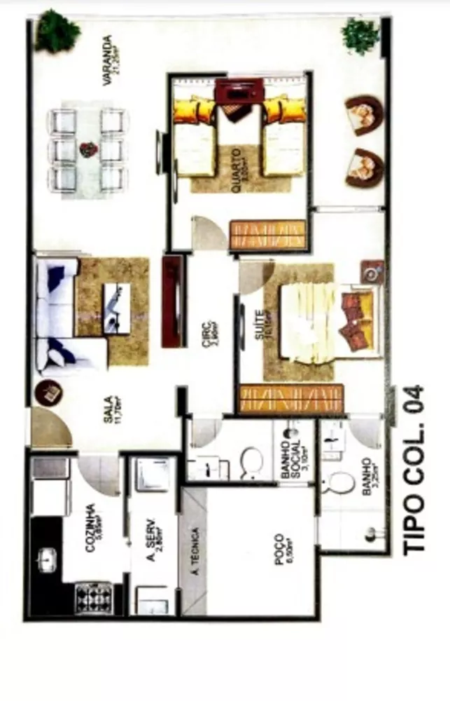 Apartamento à venda com 2 quartos, 74m² - Foto 2