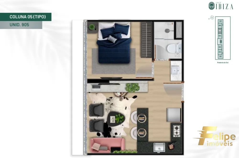 Apartamento, 1 quarto, 40 m² - Foto 10