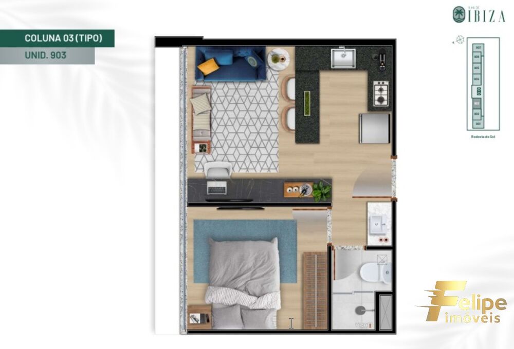 Apartamento, 1 quarto, 40 m² - Foto 7