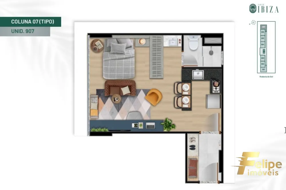 Apartamento, 1 quarto, 40 m² - Foto 9