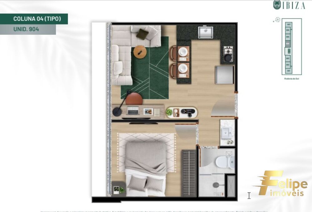 Apartamento, 1 quarto, 40 m² - Foto 8