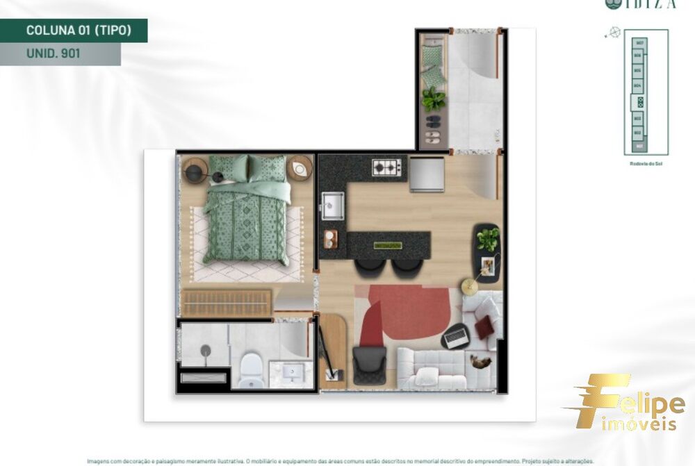 Apartamento, 1 quarto, 40 m² - Foto 6