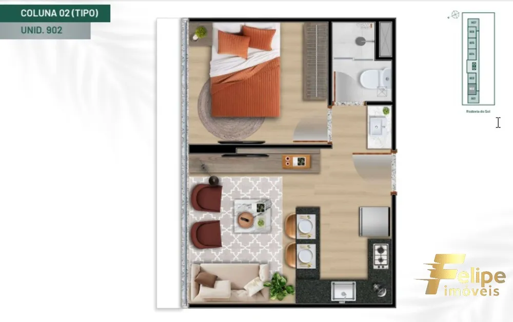 Apartamento, 1 quarto, 40 m² - Foto 13
