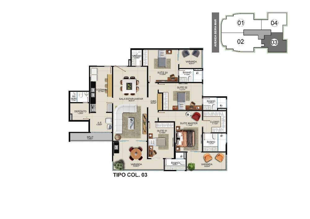 Apartamento, 4 quartos, 206 m² - Foto 3