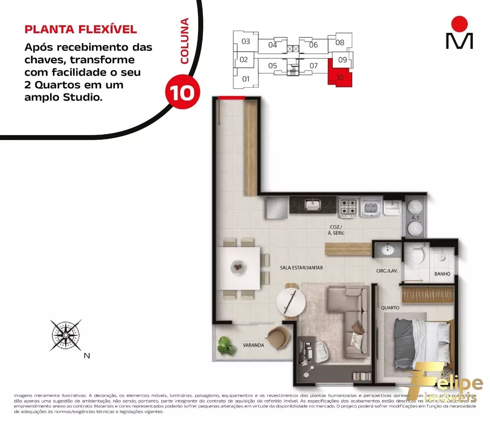 Apartamento à venda com 2 quartos, 58m² - Foto 6