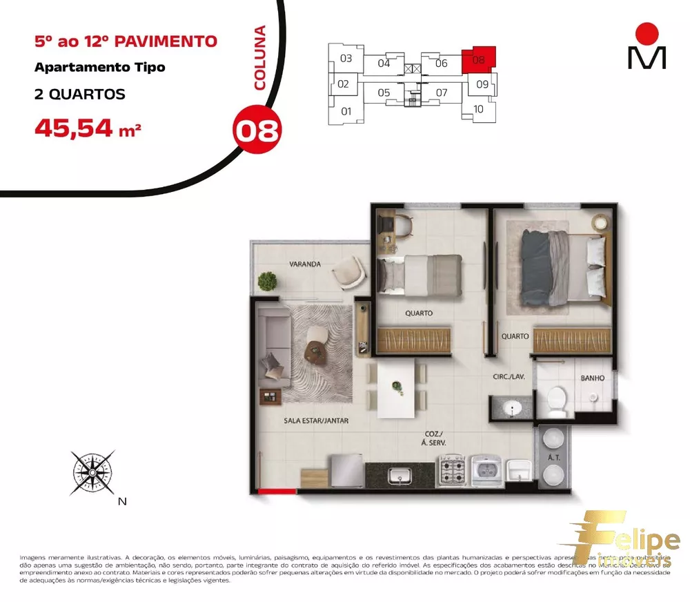 Apartamento à venda com 2 quartos, 58m² - Foto 9