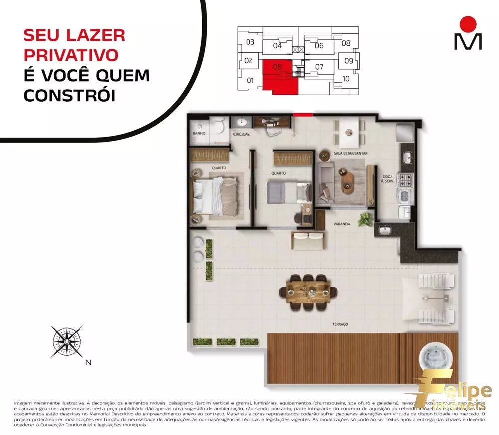 Apartamento à venda com 2 quartos, 58m² - Foto 3