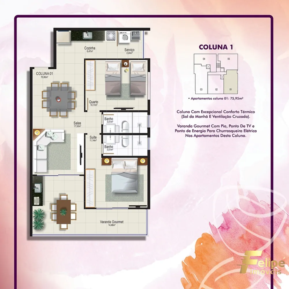 Apartamento, 2 quartos, 68 m² - Foto 8