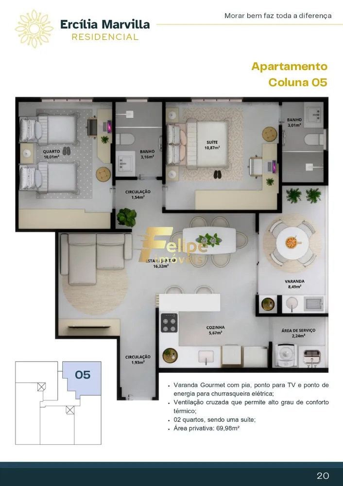 Apartamento, 3 quartos, 88 m² - Foto 10