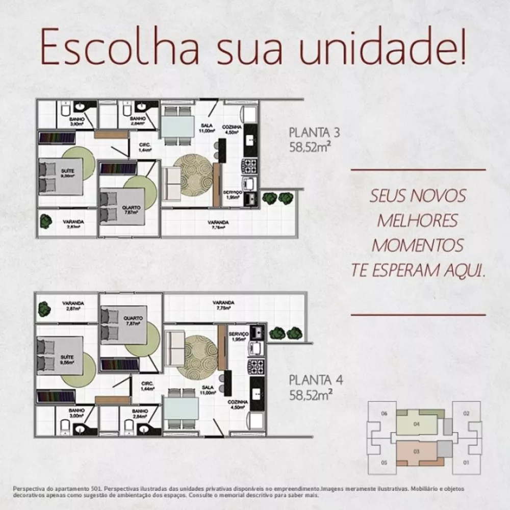 Apartamento à venda com 2 quartos, 55m² - Foto 4