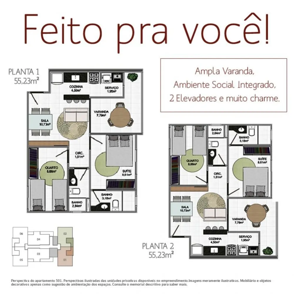 Apartamento, 2 quartos, 55 m² - Foto 4