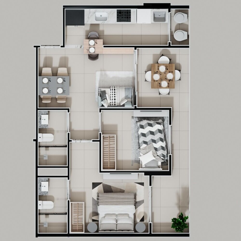 Apartamento, 3 quartos, 83 m² - Foto 2