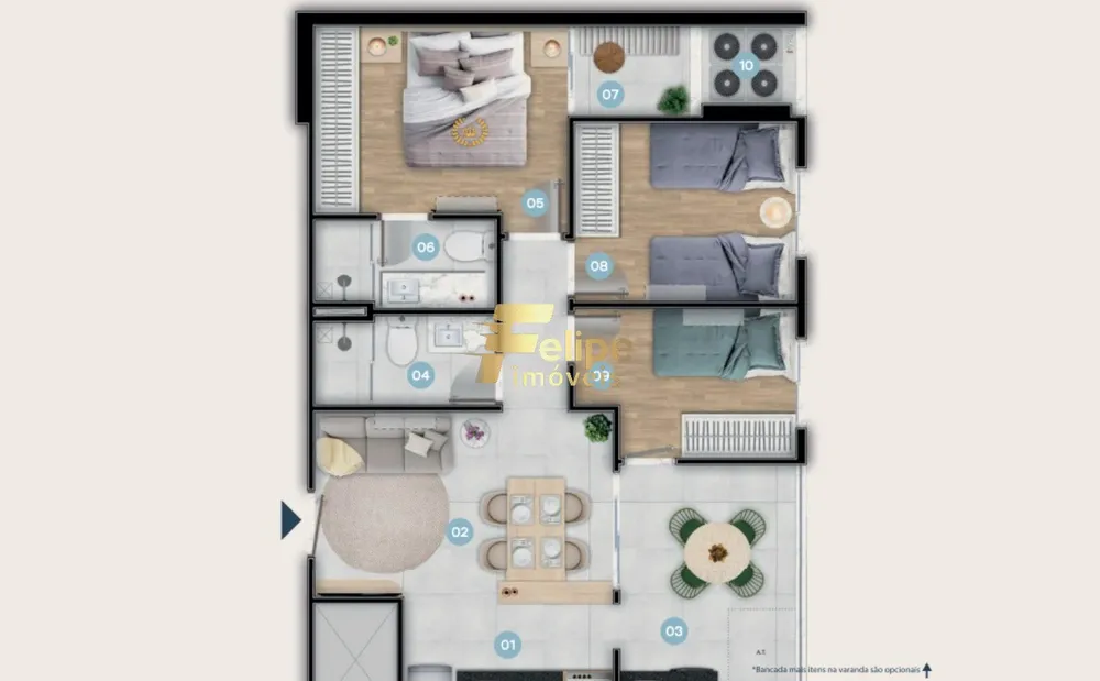 Apartamento, 3 quartos, 68 m² - Foto 5