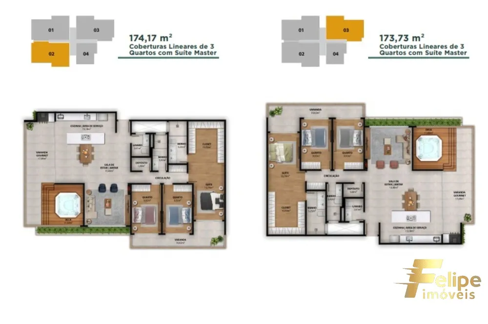Cobertura, 3 quartos, 174 m² - Foto 11