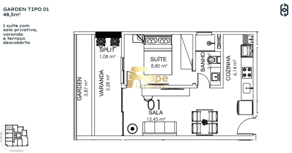 Cobertura, 2 quartos, 85 m² - Foto 5