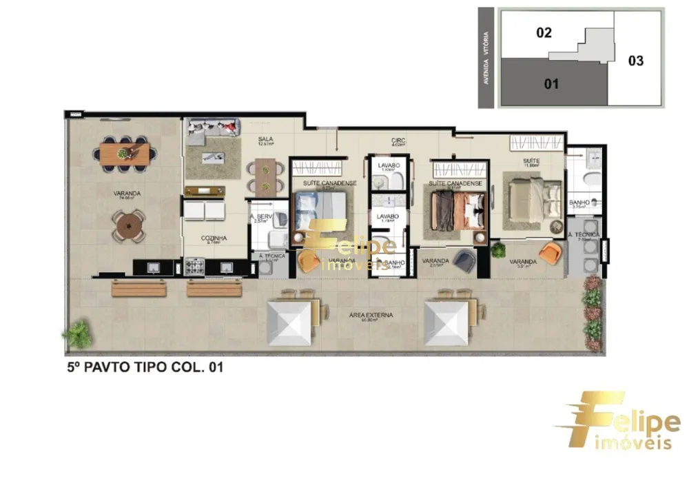 Apartamento, 3 quartos, 117 m² - Foto 5