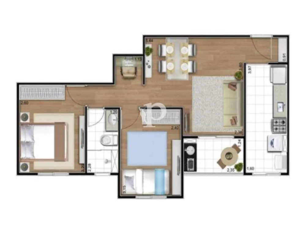 Apartamento, 2 quartos, 55 m² - Foto 14