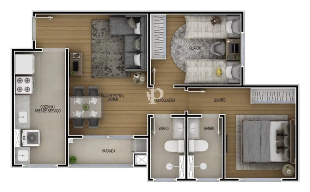 Apartamento, 2 quartos, 58 m² - Foto 12