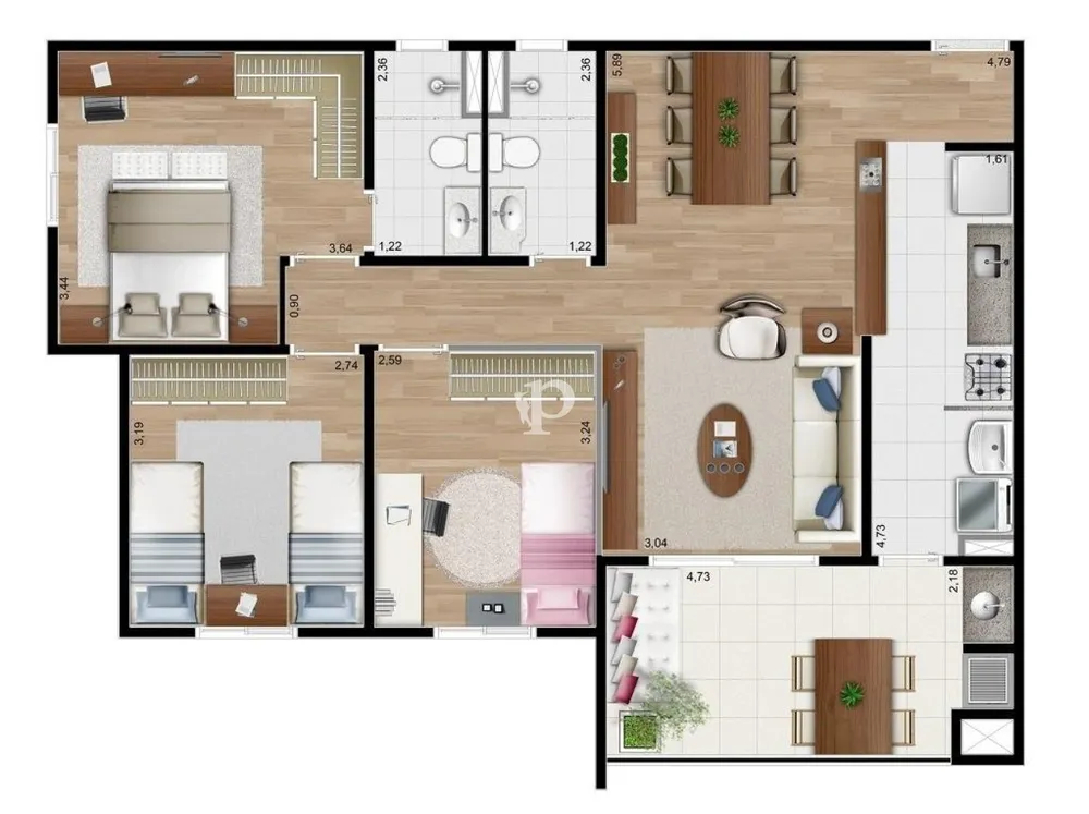 Apartamento, 3 quartos, 86 m² - Foto 7