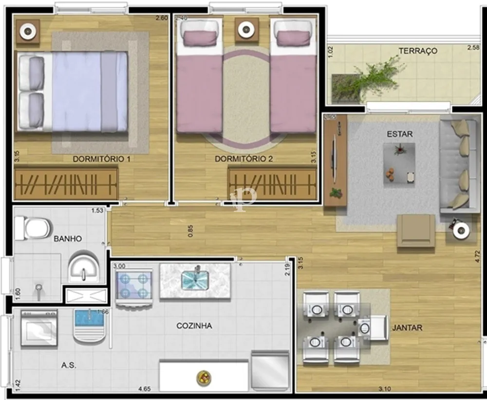 Apartamento, 2 quartos, 54 m² - Foto 13