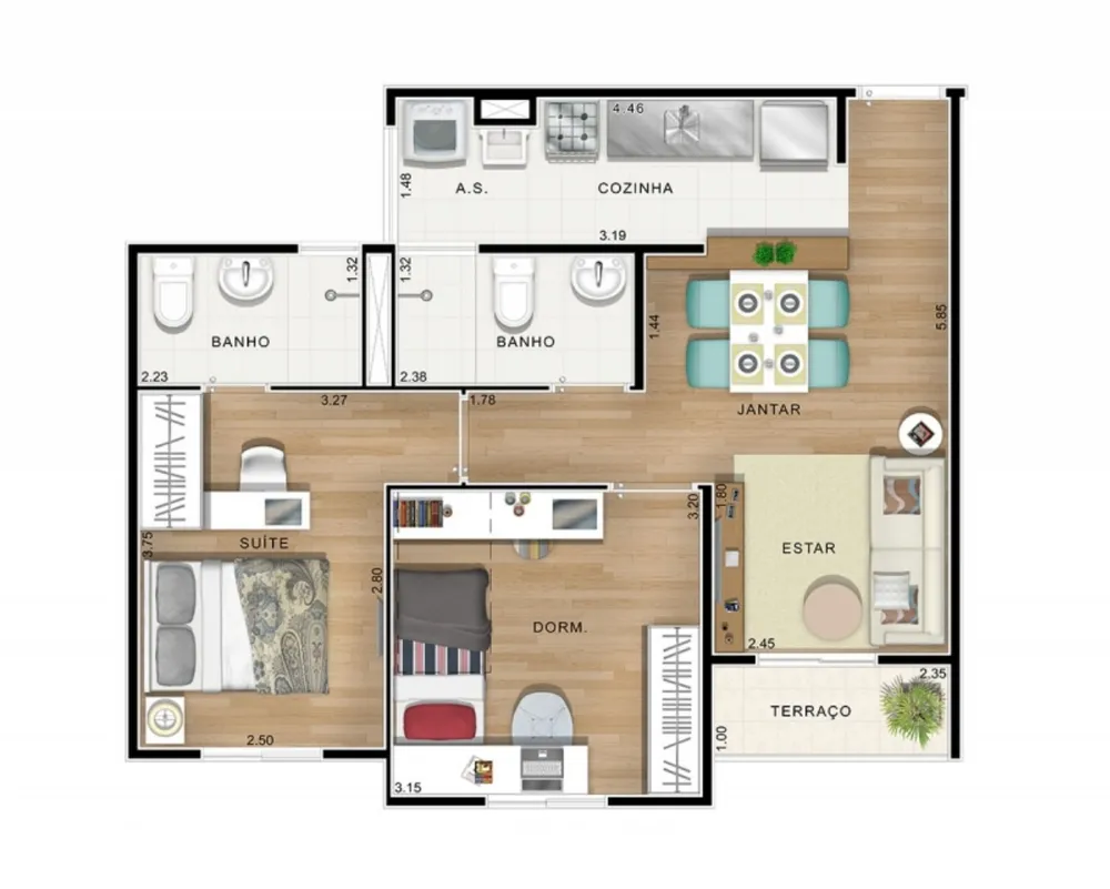 Apartamento, 2 quartos, 57 m² - Foto 10