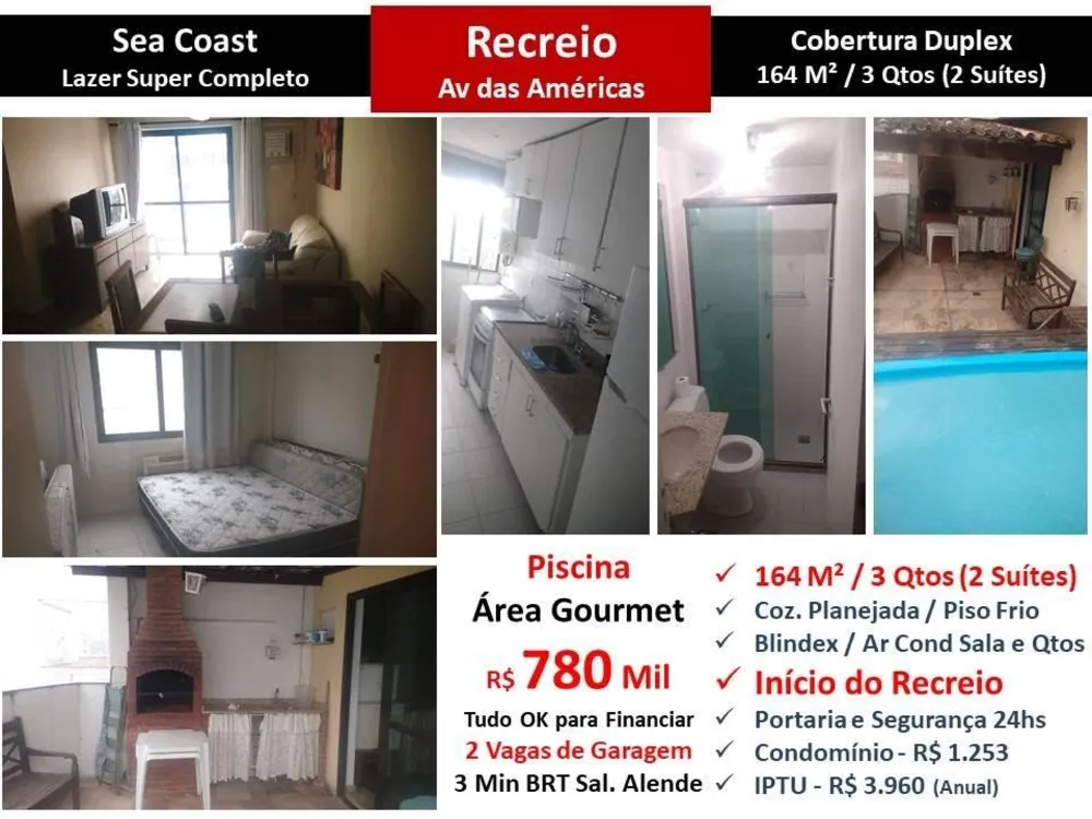 Cobertura, 3 quartos, 164 m² - Foto 1