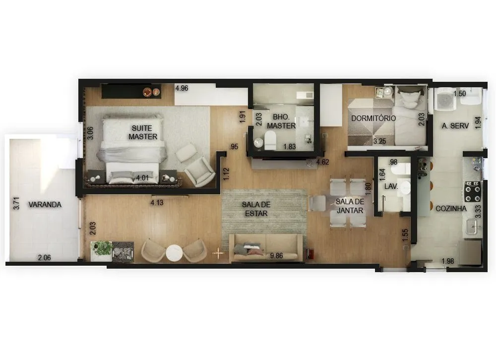 Apartamento, 2 quartos, 76 m² - Foto 12