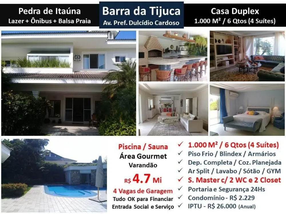 Casa, 6 quartos, 1000 m² - Foto 1