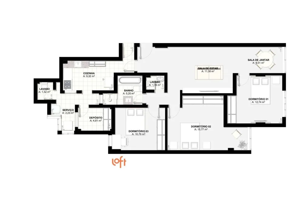 Apartamento, 3 quartos, 88 m² - Foto 34