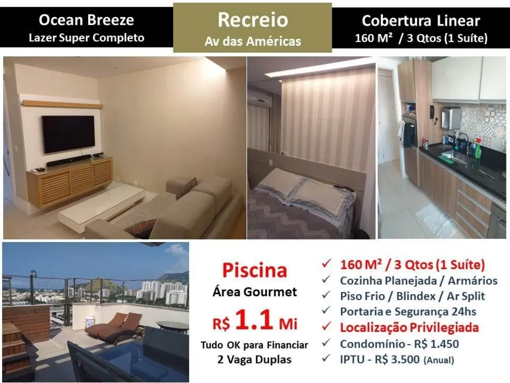 Cobertura, 3 quartos, 160 m² - Foto 1