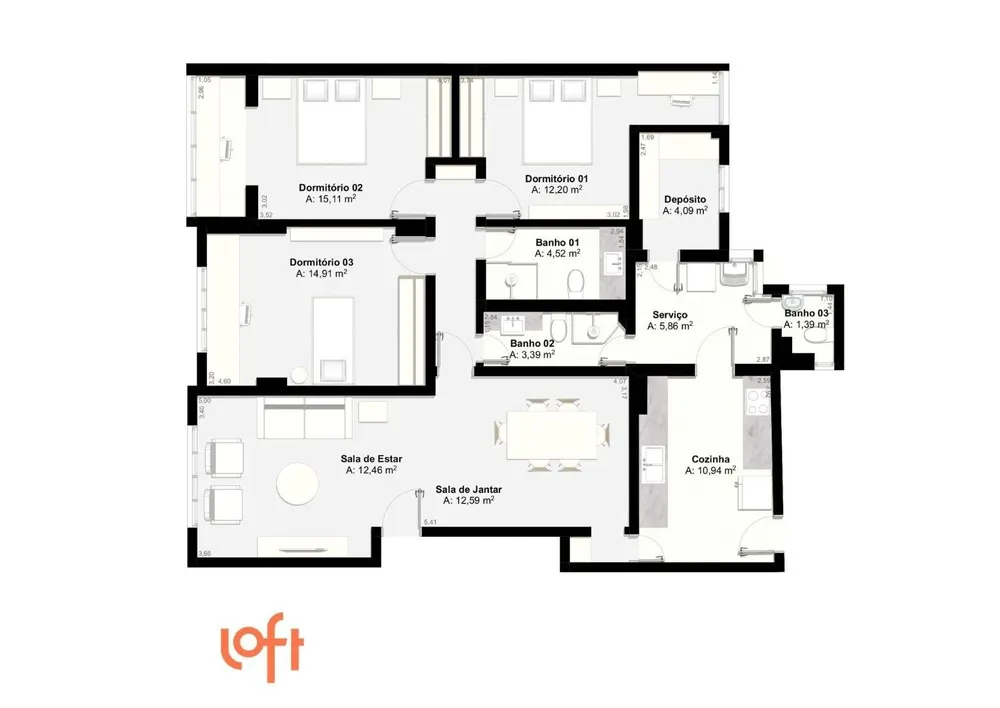 Apartamento, 3 quartos, 118 m² - Foto 5