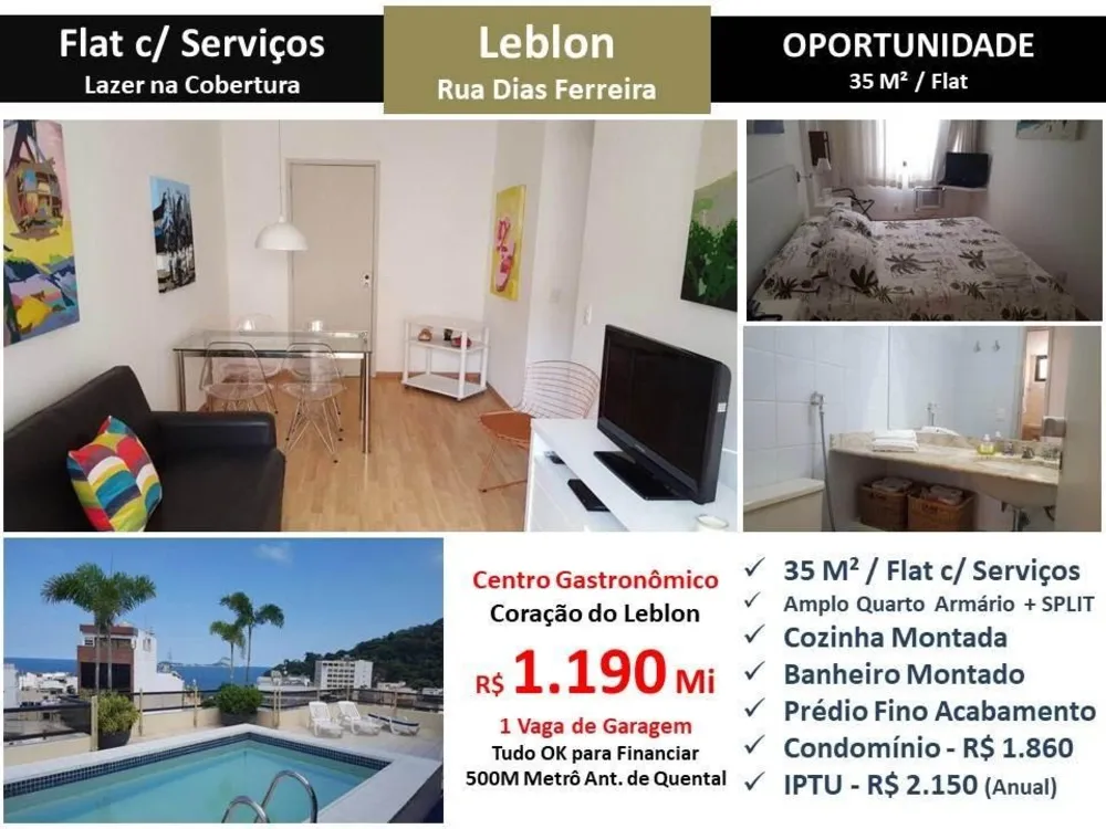Flat/Apart Hotel, 1 quarto, 35 m² - Foto 1