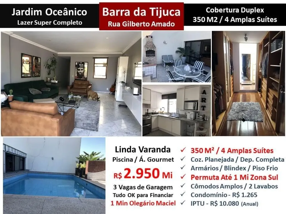 Cobertura, 4 quartos, 350 m² - Foto 1