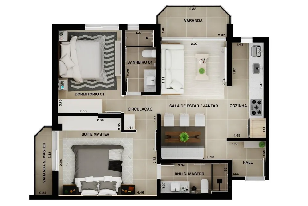 Apartamento, 2 quartos, 70 m² - Foto 10