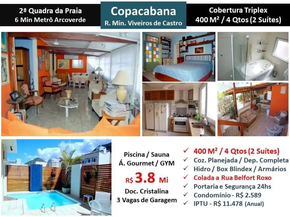 Cobertura, 4 quartos, 400 m² - Foto 1