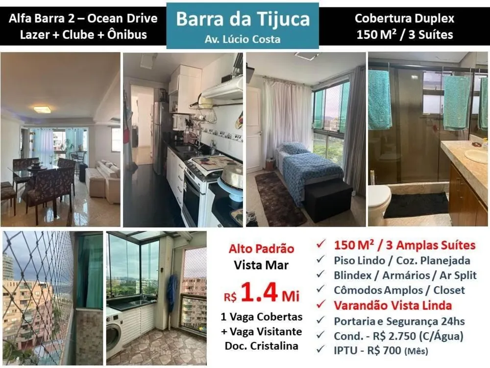 Cobertura, 3 quartos, 150 m² - Foto 1