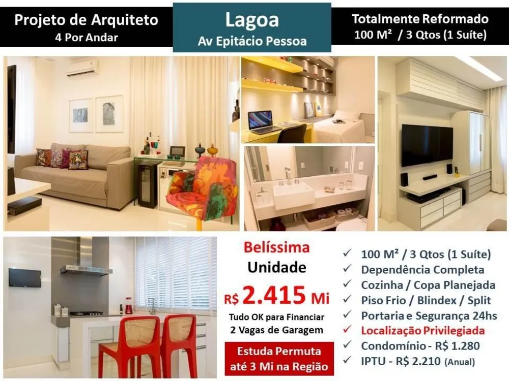 Apartamento, 3 quartos, 100 m² - Foto 1
