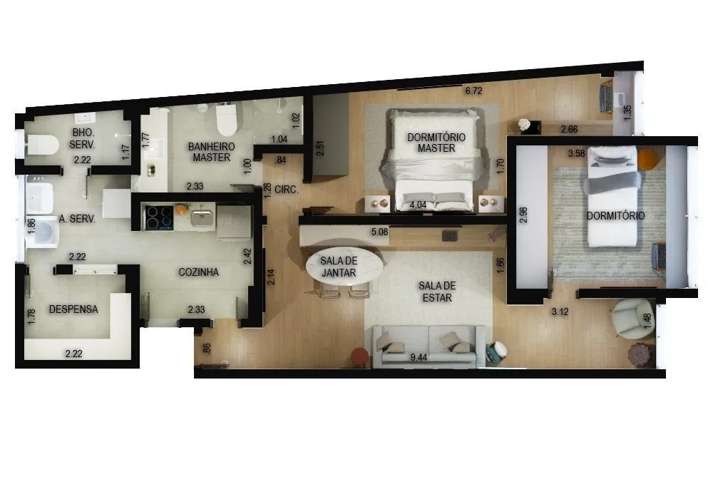 Apartamento, 2 quartos, 74 m² - Foto 13