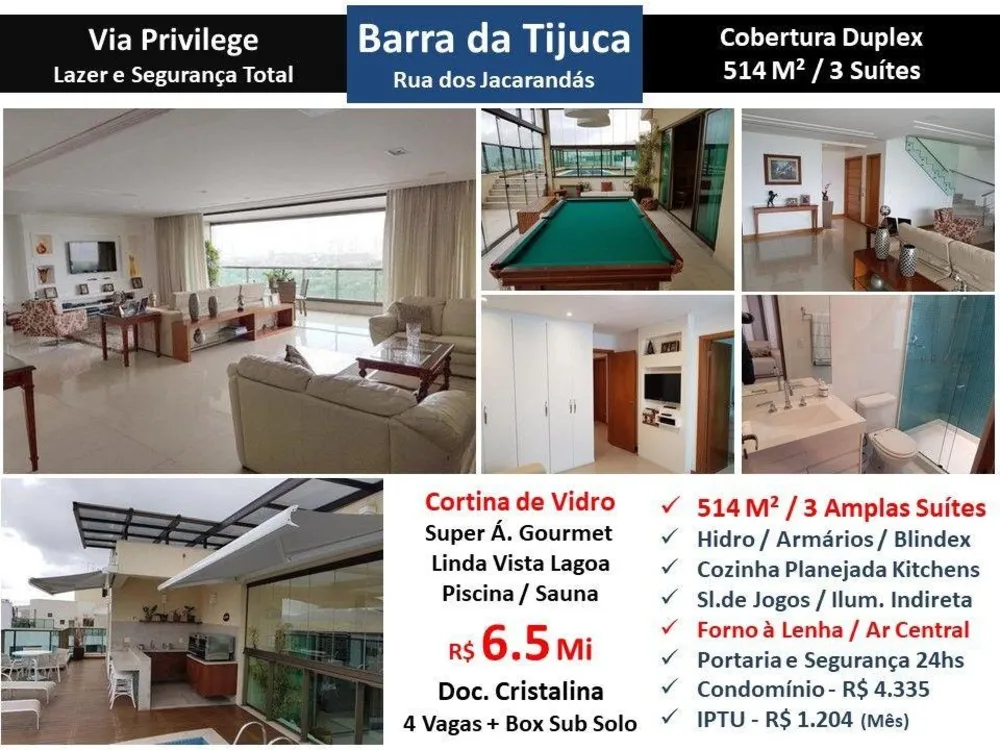 Cobertura, 3 quartos, 514 m² - Foto 1