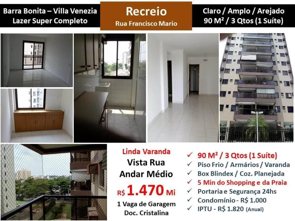Apartamento, 3 quartos, 90 m² - Foto 1
