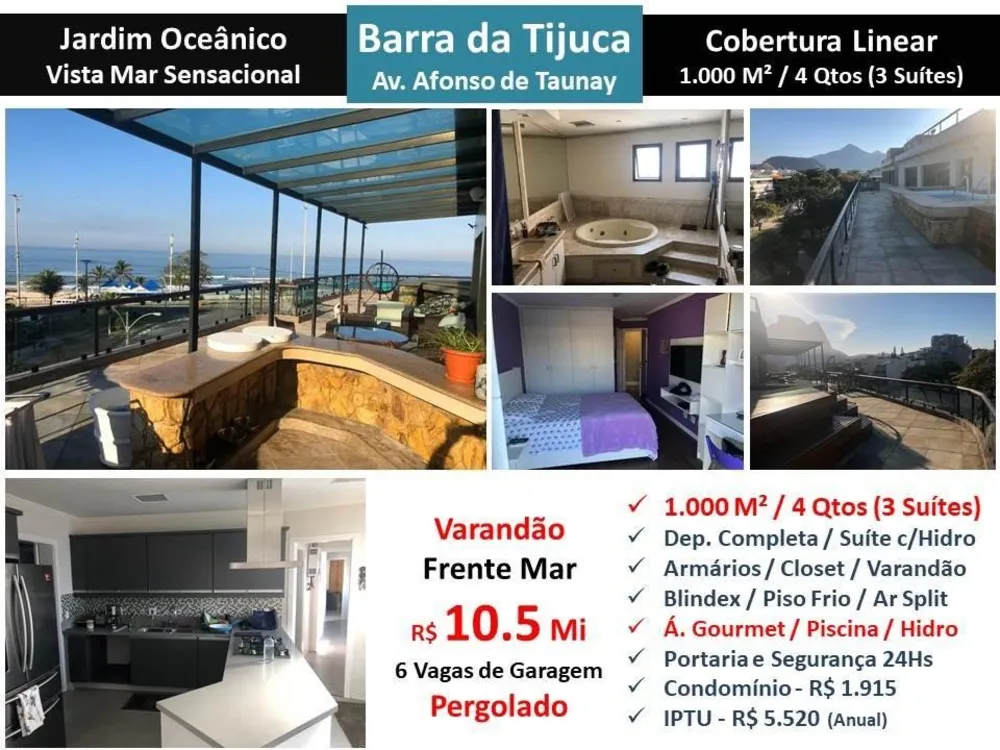 Cobertura, 4 quartos, 1000 m² - Foto 1