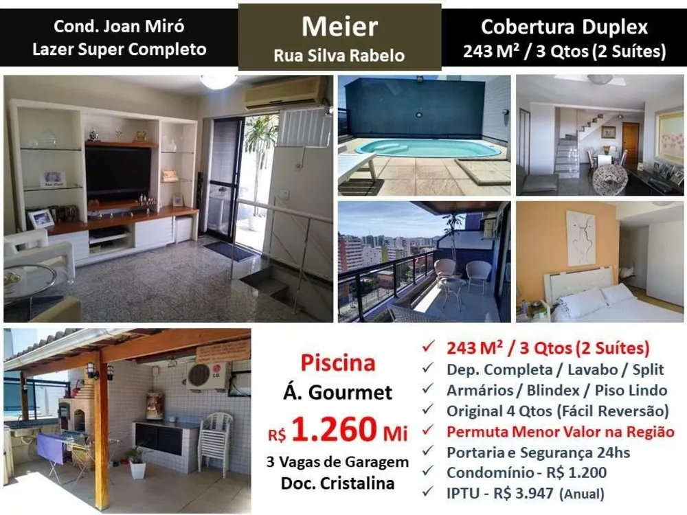 Cobertura, 3 quartos, 243 m² - Foto 1